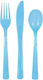 Unique Industries Cutlery Party Light Blue 18pcs