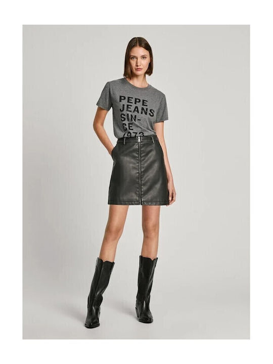 London Denim Mini Fustă Black