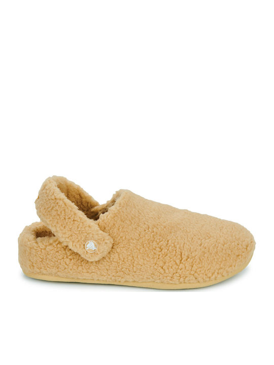Crocs Classic Cozzzy Closed Women's Slippers Beige