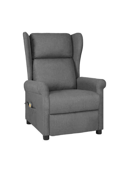 Light Grey Fabric Massage Armchair