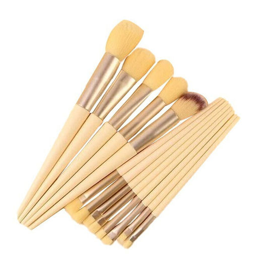 Make Up Brushes & Sponges Set for Foundation with Synthetic Bristle 13 Pieces