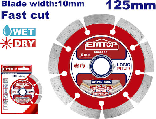 Emtop Schneidscheibe Baumaterialien 22.2mm