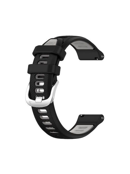 Λουράκι Σιλικόνης Cross Texture Δίχρωμο Amazfit Gtr 4 46mm Black+grey