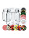 Kadax Set 8buc Borcane Uz General cu capac Sticlă Transparent 540ml