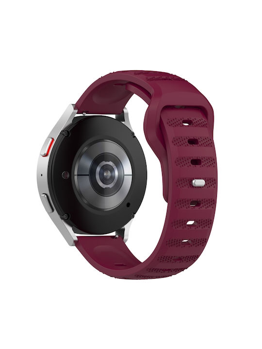 Silikonarmband mit Punktmuster und interner Schnalle für Amazfit Bip 5, Weinrot