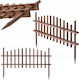 Kadax Holzgartenbordüre in Braun Farbe 35x85cm