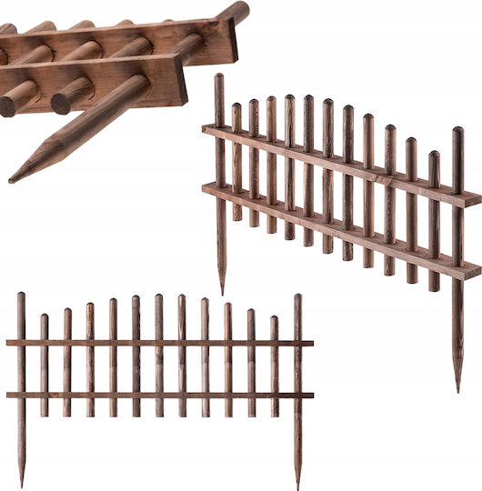 Kadax Holzgartenbordüre in Braun Farbe 35x85cm