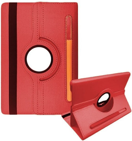 Rotating 360 Stand Tablet Case Pen Socket Lenovo M10 Κόκκινο