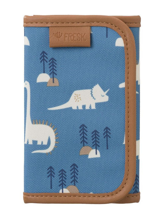 Fresk Dino Kids Wallet with Coins with Velcro Blue