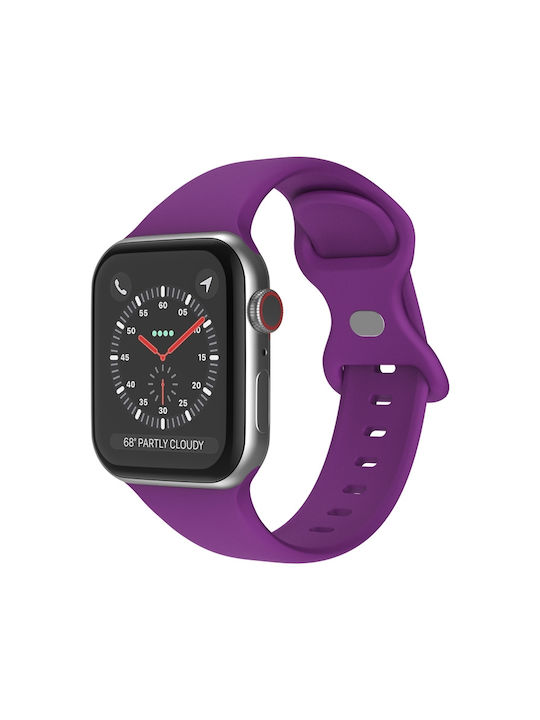 Каишка Силикон Лилав (Apple Watch 44/45/46mm/Ultra 49mm)