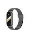 Techsuit Λουράκι Ανοξείδωτο Ατσάλι Μαύρο (Xiaomi Mi Band 8 / 8 NFC / 9 / 9 NFC)