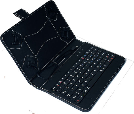 Oem Θήκη Universal Tablet 9'' Πληκτρολόγιο Μαύρη