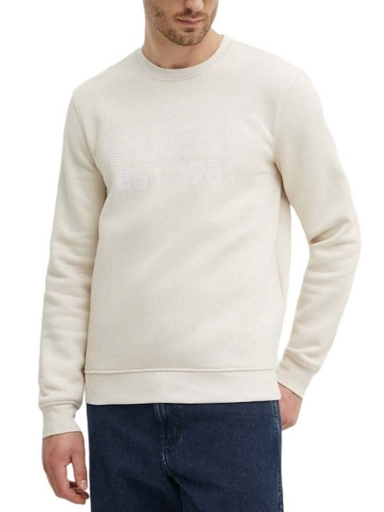 Guess Men's Sweatshirt Ecru