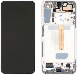 Samsung Екран с Рамка за Samsung Galaxy S22 Plus 5G S906 (Бял)