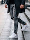 Men's Elastic Jeans Pants with Slim Straight Fit Gray