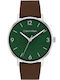 Calvin Klein Modern Herrenuhr 42mm Batterie mit Braun Lederarmband