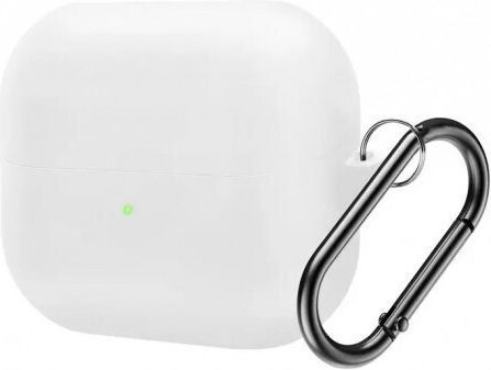 Case Silicone with Hook in White color for Samsung Galaxy Buds 3 / 3 Pro