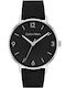 Calvin Klein Modern Ανδρικό Ρολόι 42mm Μπαταρίας με Μαύρο Δερμάτινο Λουράκι