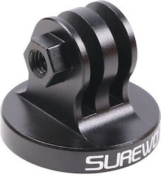 Adaptor din aluminiu Surewo pentru montarea camerelor GoPro Hero 12, 11, 10, 9, 8, 7, 6, 5 pe trepied cu filet de 1/4