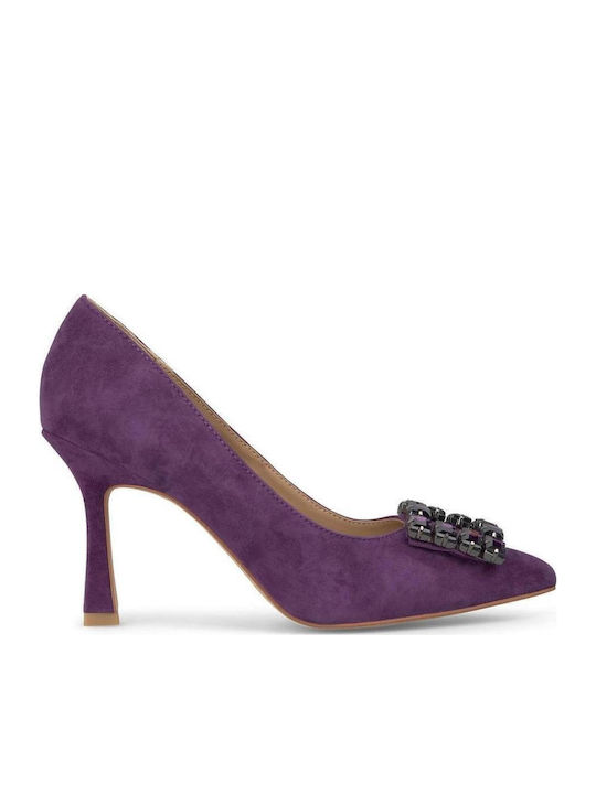 Suede Γόβες Μωβ