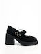 Ligglo Suede Pantofi cu toc Negre