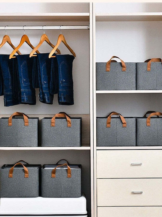 Aufbewahrungskorb Stoff Gray 47x20x28cm 1Stück