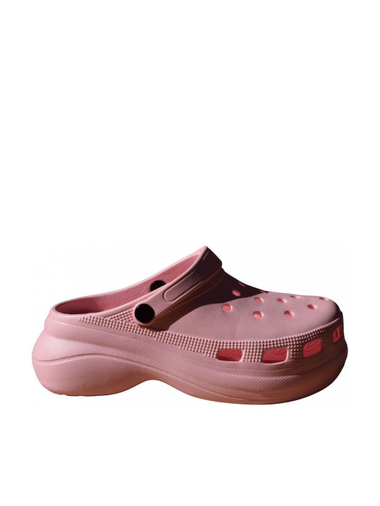 Adam's Shoes Γυναικεία Σαμπό Ροζ