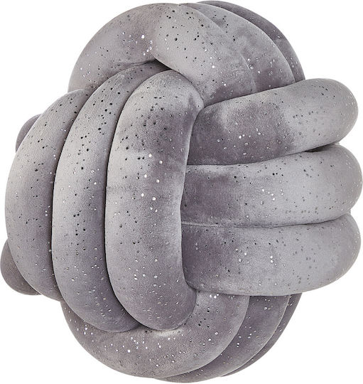 Decorative Velvet Pillow Gray Malni 30 X 30 Cm