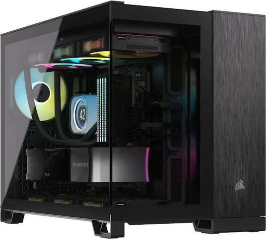 Corsair 2500X Gaming Mini Tower Κουτί Υπολογιστή με Πλαϊνό Παράθυρο Black/Obsidian Aluminum