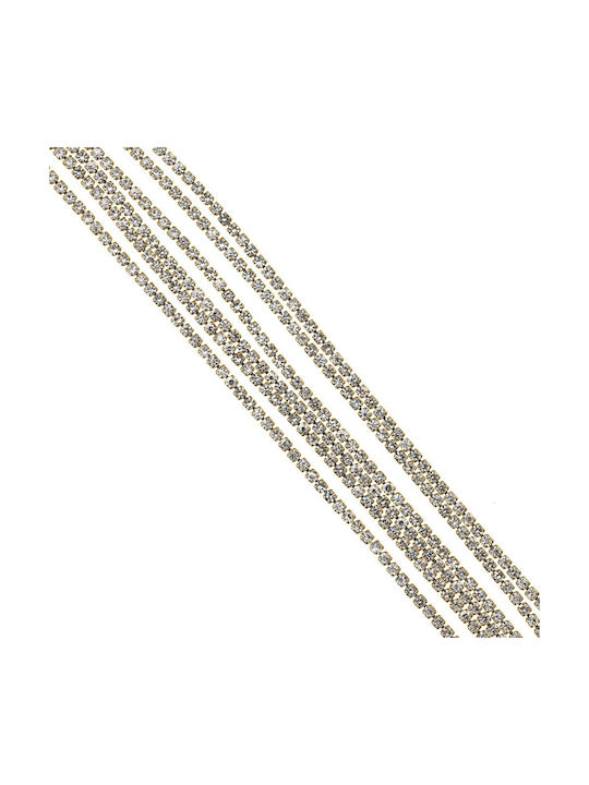 Bracelet Chain Steel Design Strass 350010 Gold Gold