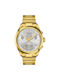 Tissot Pr100 Men's Watch Chronograph Battery with Gold Stainless Steel Bracelet