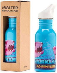 Wasserrevolution Sharkland Metallflasche mit Strohhalm 500ml Wasserrevolution Sharkland Metallflasche mit Strohhalm 500ml