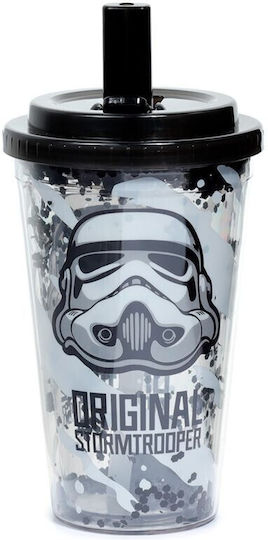 Puckator Sticlă cu Pai Ecozen Stormtrooper Cup73 5055071781391