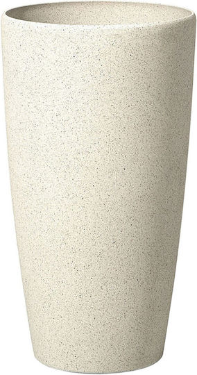 Beliani Ghiveci De Flori Din Plastic Bej 31x31x58cm
