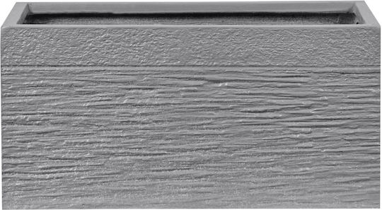 Beliani Zardiniere Din Plastic Gri 50x23x24cm