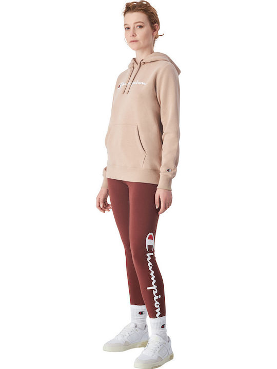 Damen Sweatshirt Kapuzen Beige