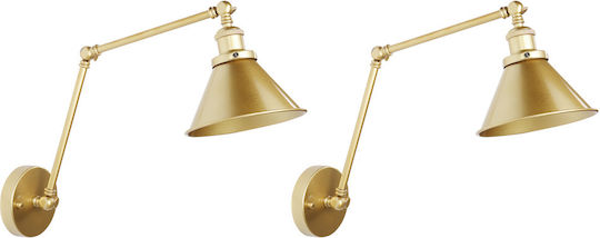 Beliani Einzelne Decken- und Wandleuchte in Gold Farbe