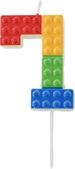 Birthday Candle Number 7 Multicolored 10cm 36836 Tpster