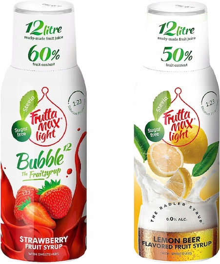Sirop Fruttamax Căpșuni Light 500ml + Lemon Radler Light 500ml 2 Bucăți