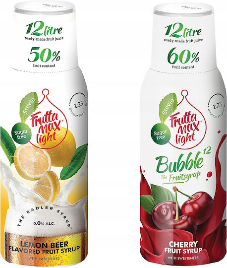 Fruttamax Sirup Radler Zitrone Light 500ml + Kirsche Light 500ml 2 Stück