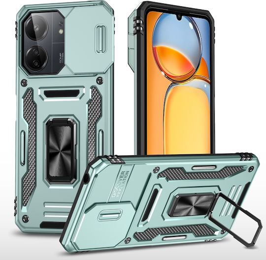 Xiaomi Poco X6/redmi Note 13 Pro 5g Armor Pc + Tpu Κάμερα Ασπίδα Θήκη Τηλεφώνου Αλπικό Πράσινο