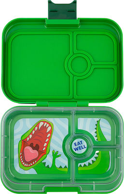 Yumbox Lunchbox Yumbox Panino 4 Compartments Jurassic Green Dinosaur