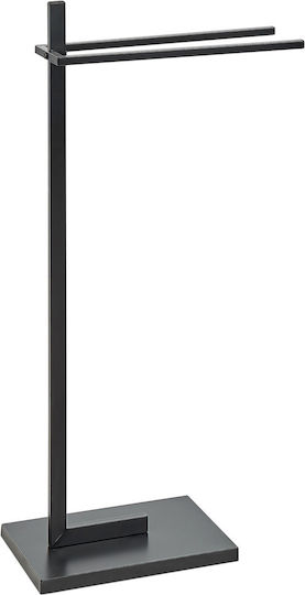 Beliani Raft De Haine De Baie Dublu 45x86cm Inox Negru
