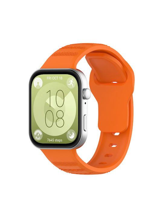 Techsuit Λουράκι Σιλικόνης Πορτοκαλί (Huawei Watch Fit 3)