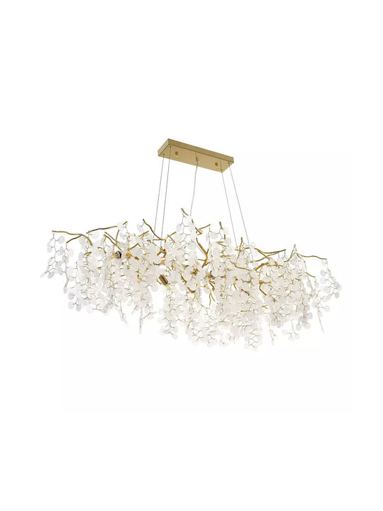 Kronleuchter 10xEingebaute LED mit Kristallen Gold 3090-l100gd-elbulgaria