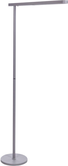 Beliani LED Stehlampe mit Warmweißem Licht Silber