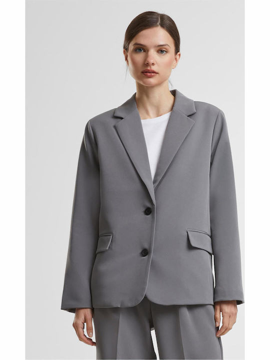 Urban Classics Lung Blazer pentru femei Sacou Cloudgrey