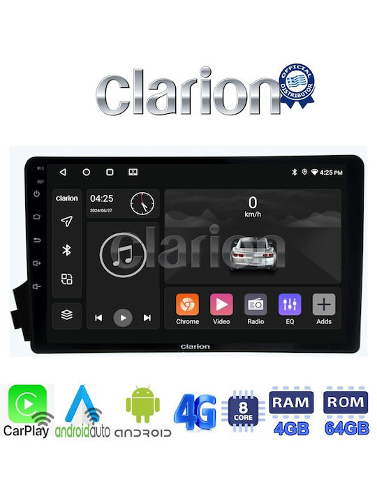 Clarion Auto-Audiosystem für Ssangyong Actyon / Kyron 2006>2015 (Bluetooth/USB/WiFi/GPS/Apple-Carplay/Android-Auto) mit Touchscreen 9"
