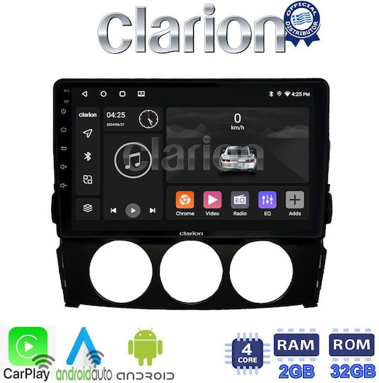 Clarion Ηχοσύστημα Αυτοκινήτου για Mazda MX-5 2005 > 2015 (Bluetooth/USB/WiFi/GPS/Apple-Carplay/Android-Auto) με Οθόνη Αφής 9.5"