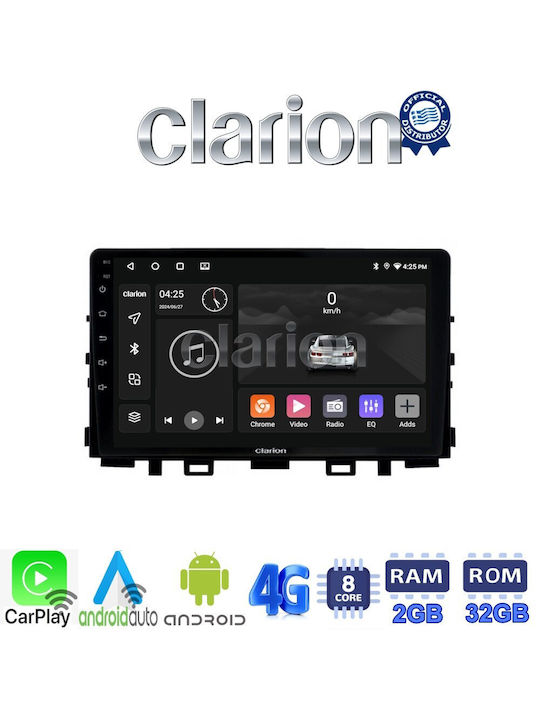 Clarion Ηχοσύστημα Αυτοκινήτου για Kia Rio / Stonic 2017> (Bluetooth/USB/WiFi/GPS/Apple-Carplay/Android-Auto) με Οθόνη Αφής 9"